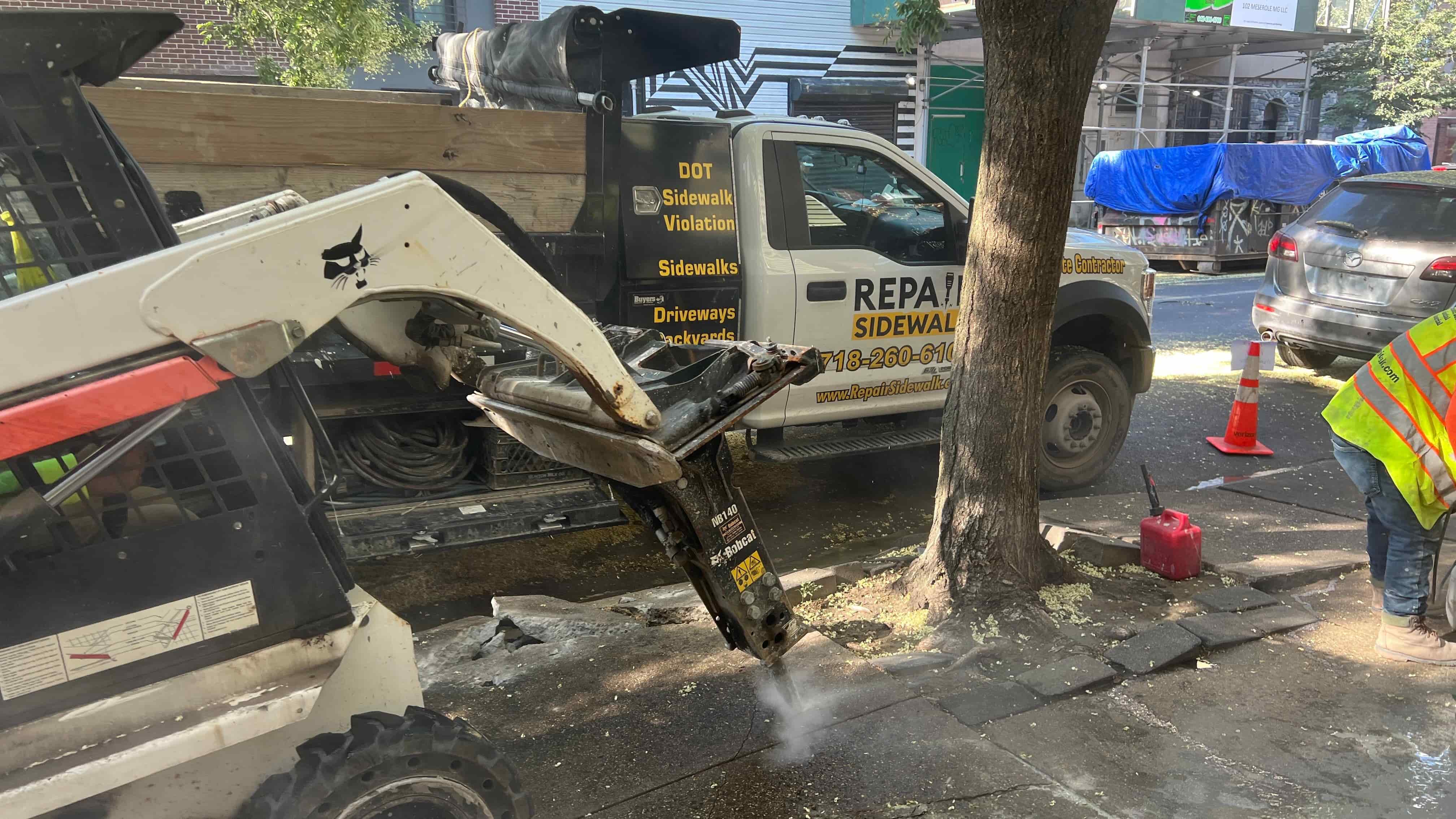 Concrete sidewalk work completed by Repair Sidewalk Inc